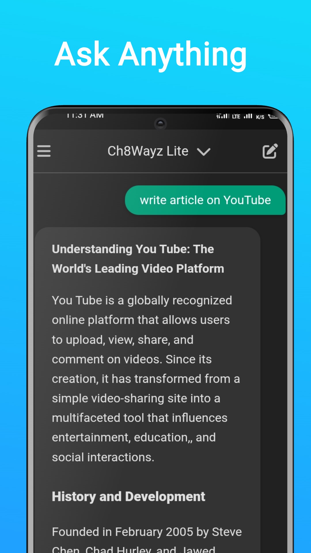 Screenshot 5 of Chat8wayz Ai v1.0 Download Free